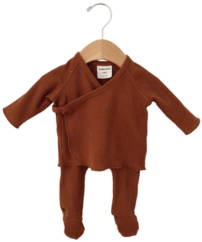 Waffle Kimono & Pant Set | Carmel - PREORDER