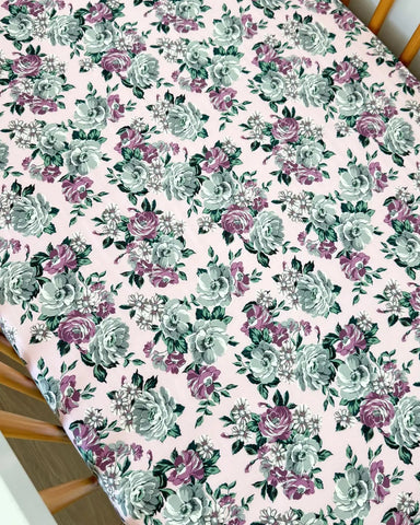 Stretch Crib Sheet | Blissful Blossoms - PREORDER