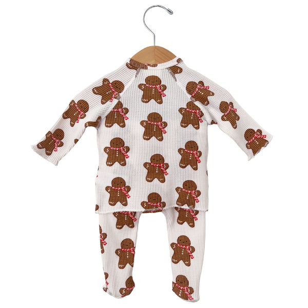 Waffle Kimono & Pant Set | Gingerbread Man - PREORDER