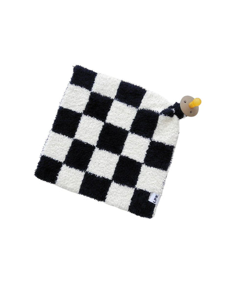 Checkered Plush Lovey | Black - PREORDER