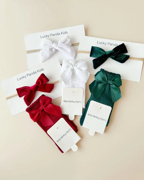 Bow Socks | 4 Colors - PREORDER