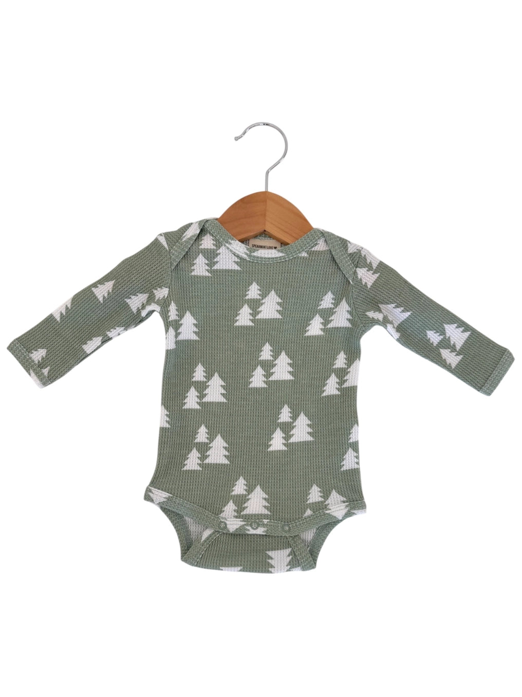 Waffle Long Sleeve Bodysuit | Alpine Trees - PREORDER