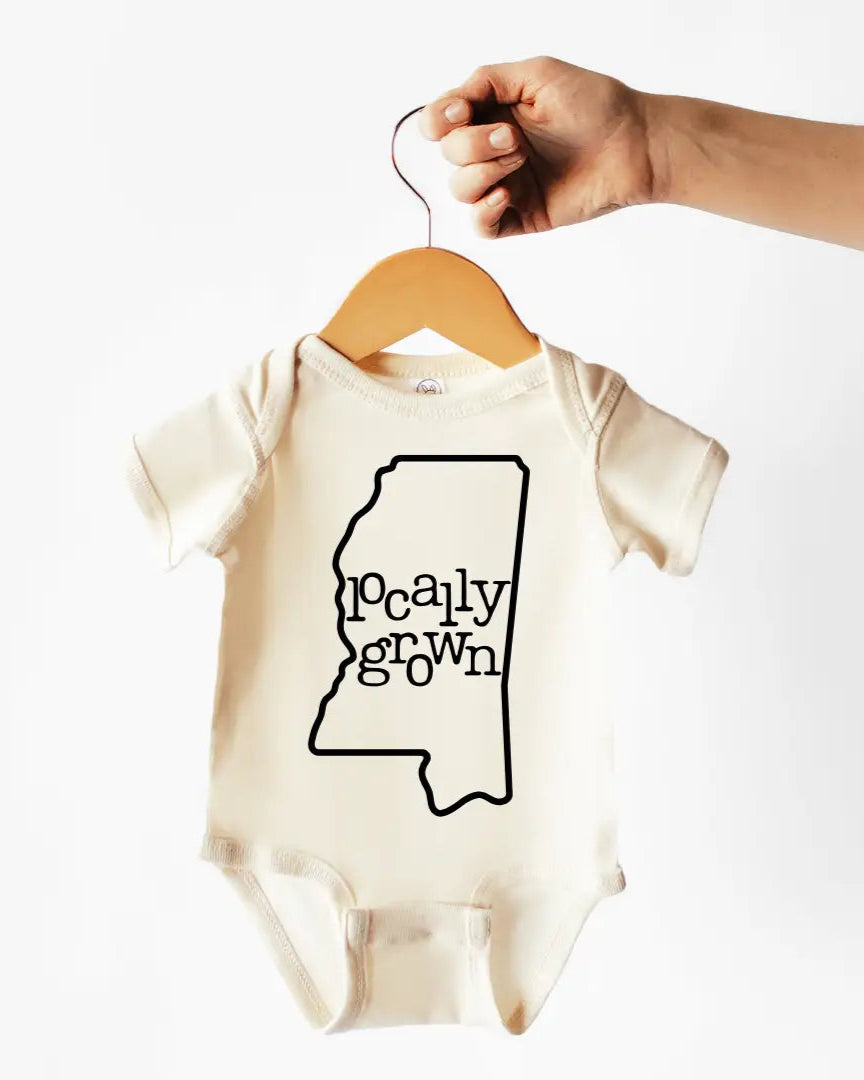 Locally Grown Cotton Bodysuit or Tee | Mississippi - PREORDER