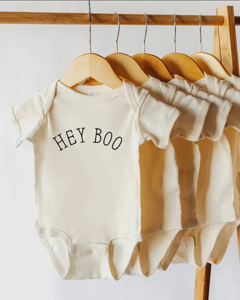Cotton Bodysuit or Tee | Hey Boo - PREORDER