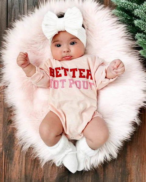 Long Sleeve Bubble Romper | Better Not Pout - PREORDER