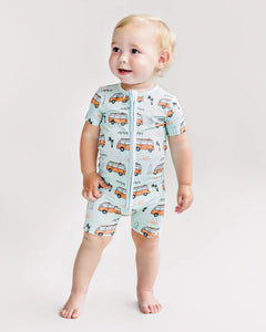 Bamboo Shorty Romper | Retro Beach - PREORDER
