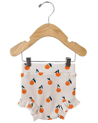 Waffle Ruffle Bloomer | Oranges - PREORDER
