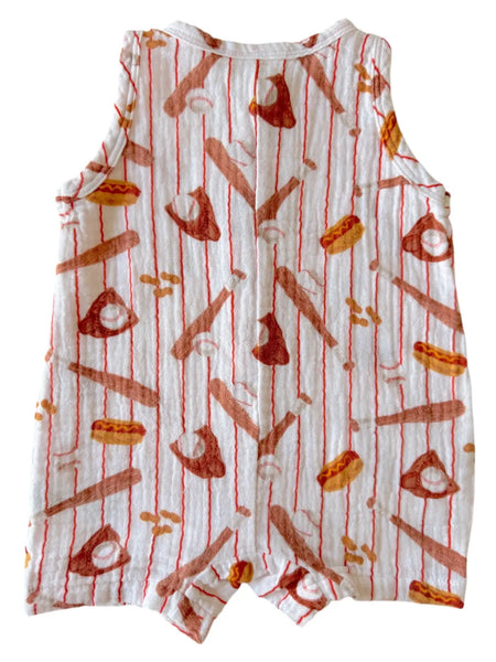 Tank Shortie Romper | Baseball Game - PREORDER