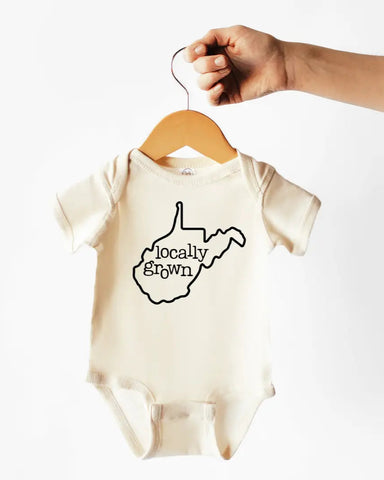 Locally Grown Cotton Bodysuit or Tee | West Virginia - PREORDER