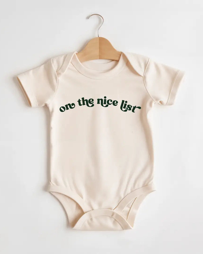 Cotton Bodysuit or Tee | On the Nice List - PREORDER
