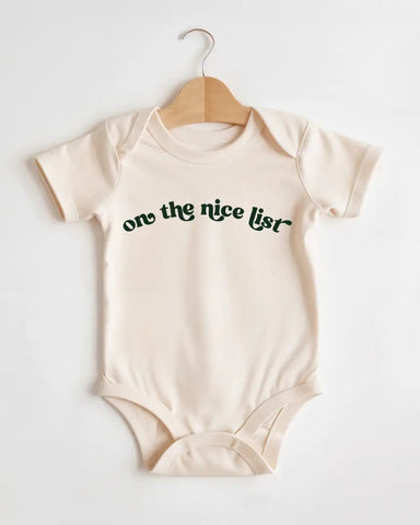 Cotton Bodysuit or Tee | On the Nice List - PREORDER