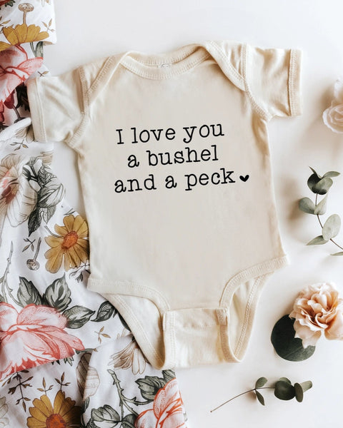 Cotton Bodysuit or Tee | I Love You A Bushel & A Peck - PREORDER