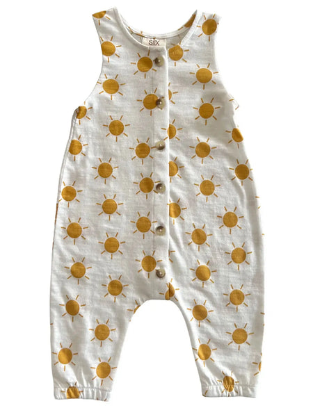 Tank Button Pants Romper | Sunshine - PREORDER