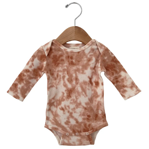 Waffle Long Sleeve Bodysuit | Spice Tie Dye - PREORDER