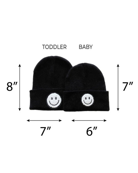 Smiley Beanie | Black - PREORDER