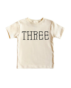 Cotton Bodysuit or Tee | Birthday THREE - PREORDER