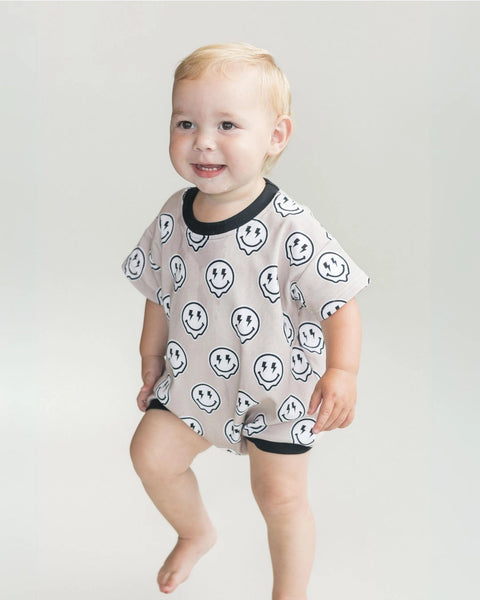 Short Sleeve Bubble Romper | Electric Drippy - PREORDER