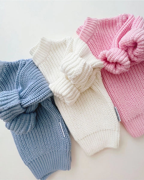 Chunky Knit Sweater |  Pink - PREORDER