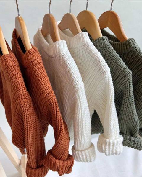 Chunky Knit Sweater |  Rust - PREORDER