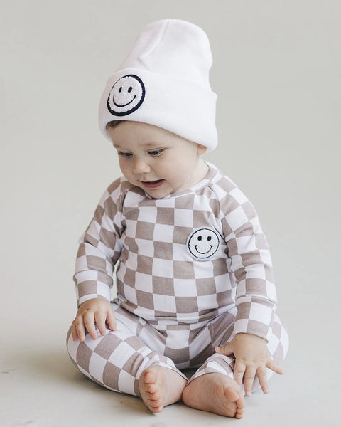 Smiley Beanie | White - PREORDER