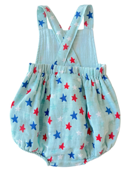 USA Stars Sunsuit Romper | Blue - PREORDER