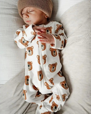Zip Romper | Baby Bear - PREORDER