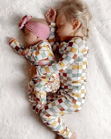 Organic Top & Shorts Set | Cannoli Checkerboard - PREORDER