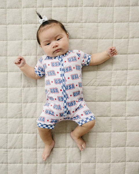 Bamboo Shorty Romper | USA - PREORDER