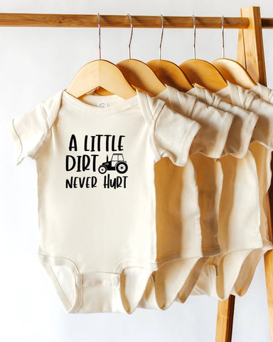 Cotton Bodysuit or Tee | A Little Dirt Never Hurt - PREORDER