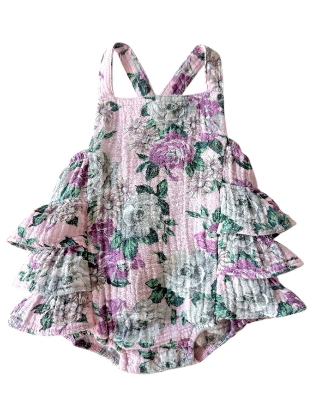 Ruffle Romper | Blissful Blossoms - PREORDER