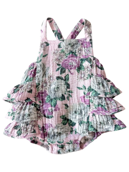 Ruffle Romper | Blissful Blossoms - PREORDER