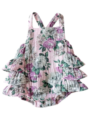 Ruffle Romper | Blissful Blossoms - PREORDER