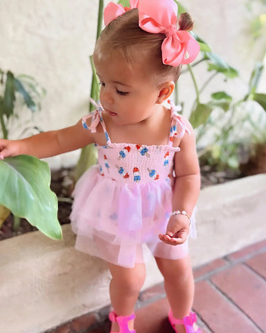 Tutu Romper | Pink Red, White & Blue Popsicle - PREORDER