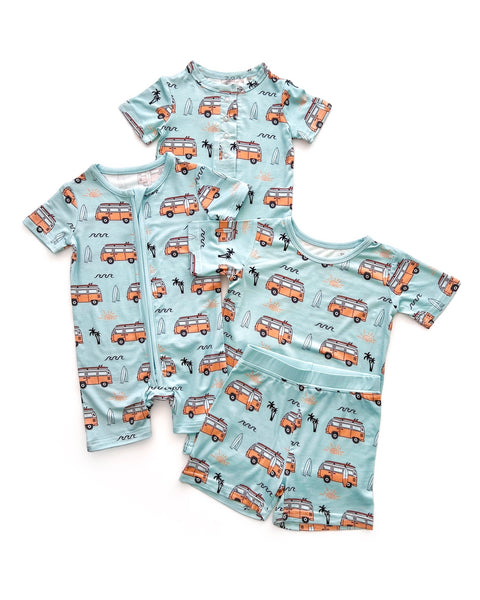Bamboo Shorty Romper | Retro Beach - PREORDER