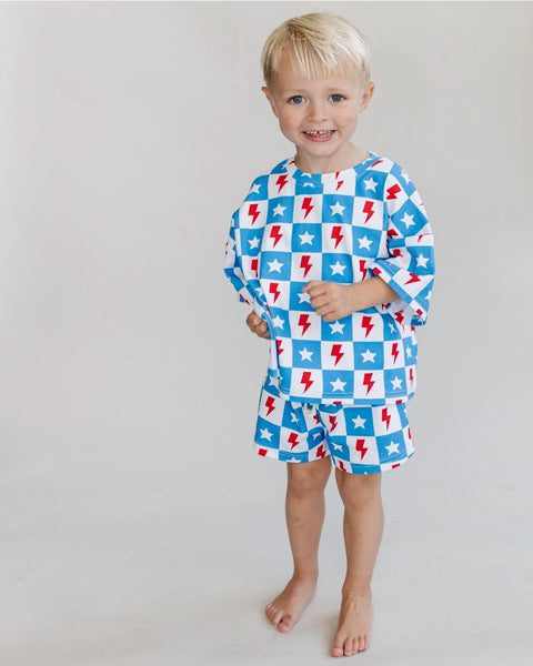 Top & Shorts Set | Checks & Stars - PREORDER