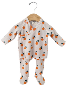 Waffle Kimono & Pant Set | Oranges - PREORDER