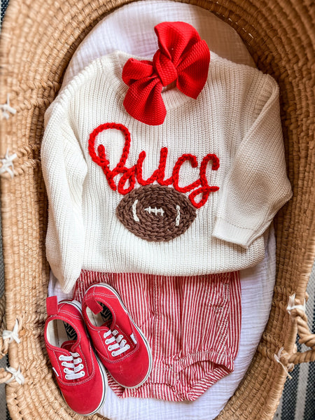 Yarn *CUSTOM* Sports Name Chunky Knit Sweater | 13 Colors