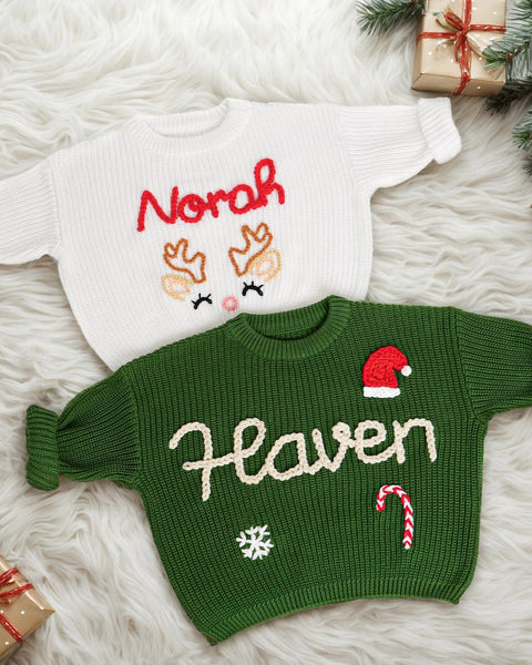 Yarn *CUSTOM* Christmas Chunky Knit Sweater | 11 Colors