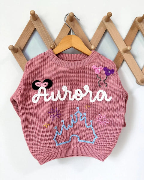 Yarn *CUSTOM* Name Chunky Knit Sweater | 7 Colors