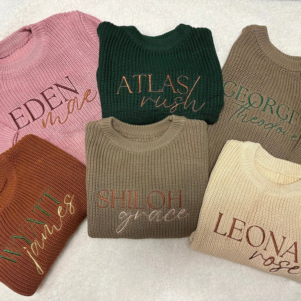 Thread *CUSTOM* Solid Knit Sweaters (14 Colors)