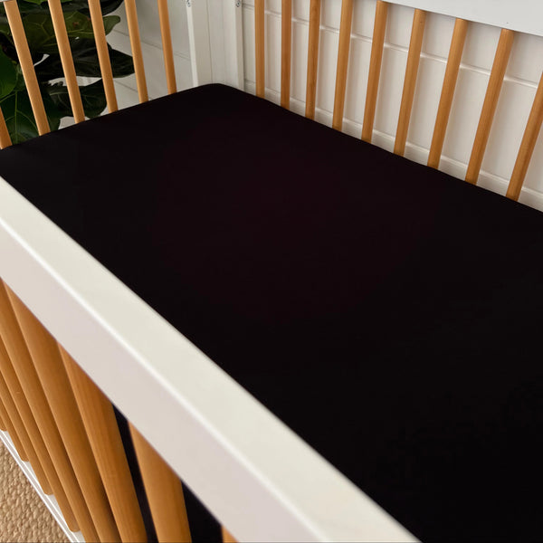 Stretch Crib Sheet | Black - PREORDER