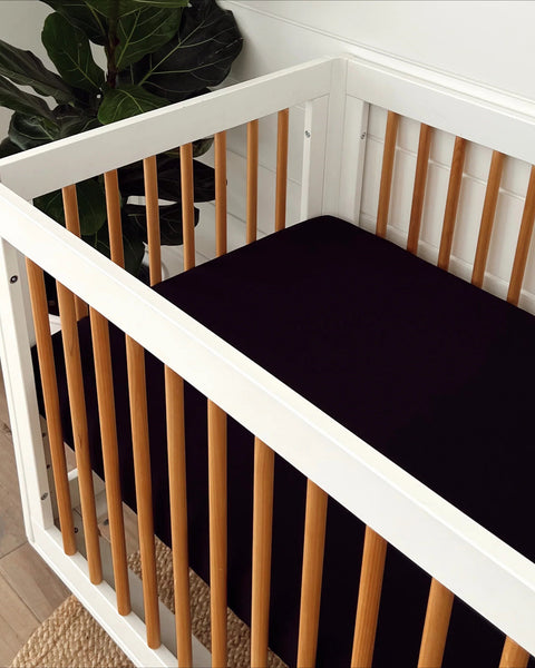 Stretch Crib Sheet | Black - PREORDER
