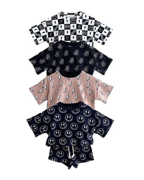 Top & Shorts Set | Electric Smiley - PREORDER