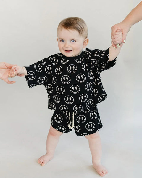 Top & Shorts Set | Electric Smiley - PREORDER