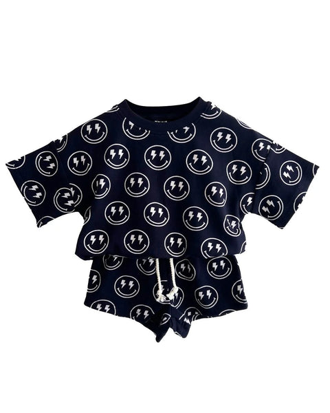 Top & Shorts Set | Electric Smiley - PREORDER