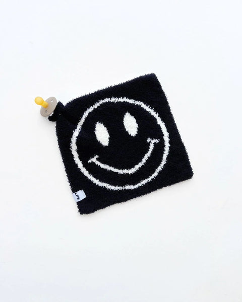 Smiley Plush Lovey | Black - PREORDER