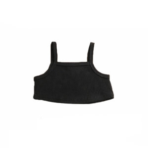 Midnight Ribbed Crop Top