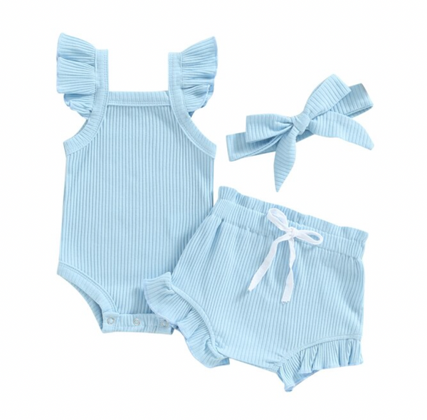 Spring Ribbed Outfits & Bows (7 Colors) - PREORDER