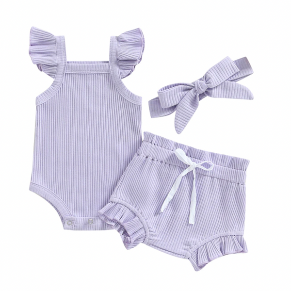 Spring Ribbed Outfits & Bows (7 Colors) - PREORDER