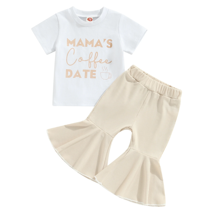 Mamas Coffee Date Ribbed Outfit - PREORDER